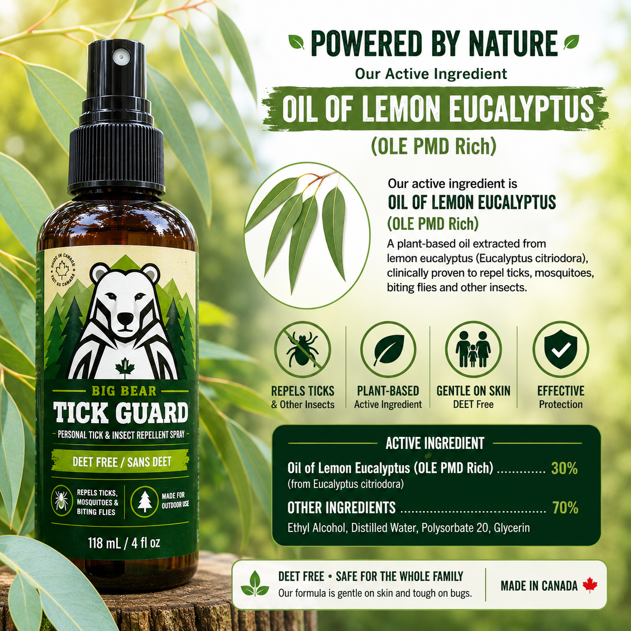 Big Bear Tick Guard | Natural Tick & Insect Repellent Spray